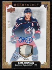 2019-20 Upper Deck Chronology Auto Gold Premium 5/25 Cam Atkinson #171 Auto 1q2