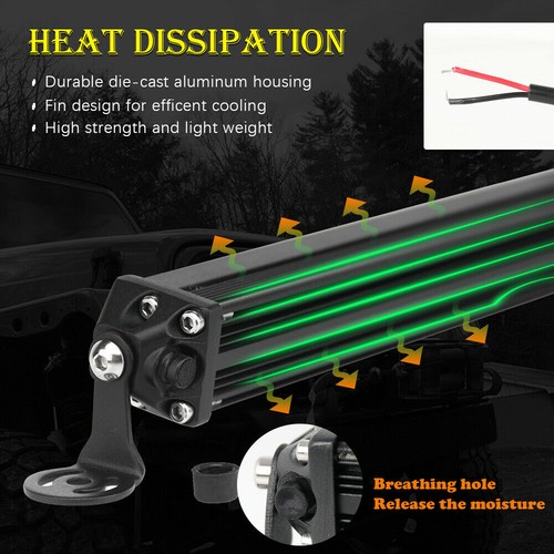 2x 7" Led Light bar Offroad Spot Yellow Driving Amber Fog Lamps Trucks ATV UTV - Picture 10 of 11