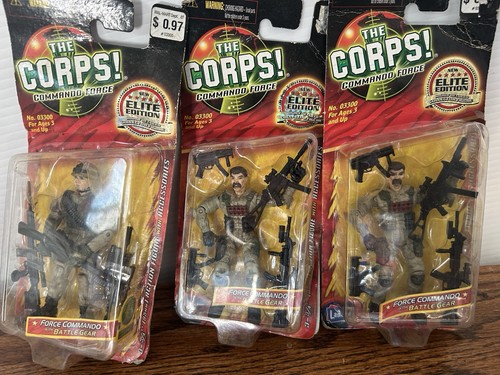 LOTE DE 6 juguetes Lanard 2003 ¡The Corps! FIGURAS Commando Force Elite Edition leer - Imagen 3 de 4