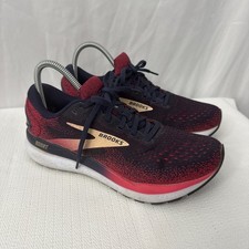 Brooks Ghost 16 Shoes Womens Size 8.5 B Running Peacoat Raspberry Apricot