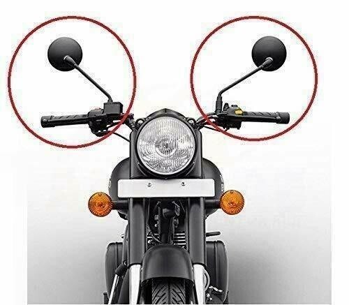 Juego de espejos retrovisores laterales negro aptos para Royal Enfield Bullet Classic 350 500 - Imagen 1 de 13
