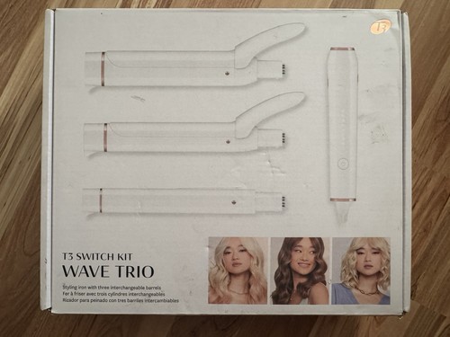 T3 Schalterset Wave Trio 77562 weiß Stylingeisen mit 3 austauschbaren Läufen