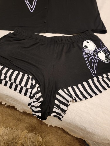 Disney Pjs The Nightmare Before Christmas Women's Shortie 2 Piece Set SZ S 4-6  - Picture 4 of 9