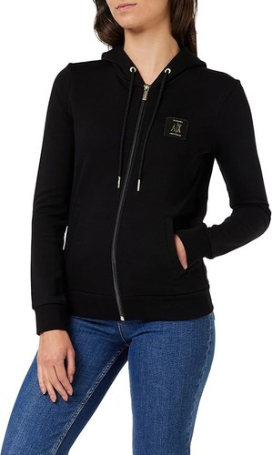 NWT Armani Exchange Women's Icon, Hooded, Side Gold Logo, Zipped Sweatshirt, S. - Picture 1 of 4