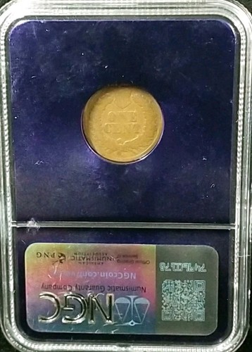 Centavo cabeza india 1877 1C clasificación NGC en muy buena condición 8 BN 5533 - Imagen 6 de 6