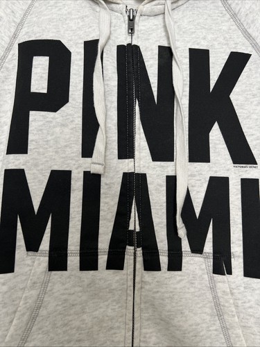 XS Victoria's Secret PINK Miami Sequin Flamingo Zip Hoodie Sweatshirt RARE - Picture 4 of 8