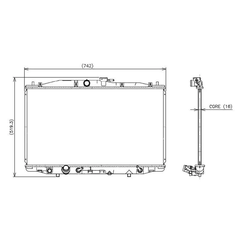 For Acura TSX 2004-2008 Denso Engine Coolant Radiator Foto 2 de 2