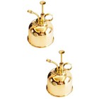  2 Stück Mister-Sprühflasche aus Metall: goldener Messing-Gießtopf für