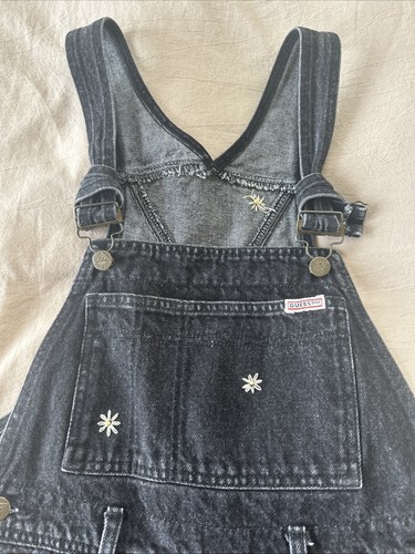 VINTAGE Guess Shortalls donna taglia 4 denim salopette pantaloncini made in USA - Foto 3 di 10