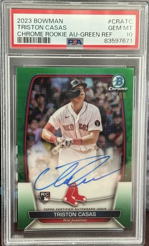 2023 Bowman Chrome Green Refractor Auto Triston Casas RC #/99 PSA 10 💎