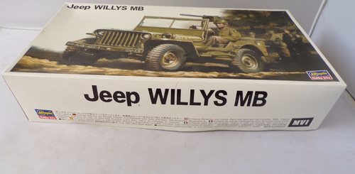 VINTAGE HASEGAWA JEEP WILLYS MB 1.24 SCALE MODEL KIT WW2 MILITARY BOXED - Picture 6 of 11