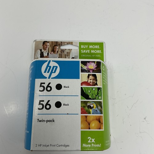 Genuine HP 56 56 C9319FN Black Combo Pack Ink Cartridges 2/2009 OEM NEW SEALED - Picture 1 of 5