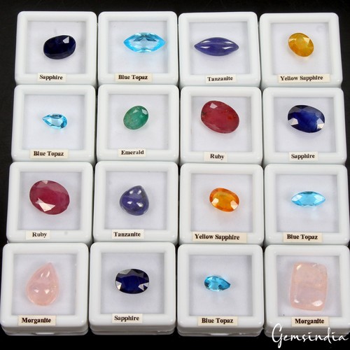16 Pcs Estate Genuine Semi Precious Loose Mix Cut Multi Gemstones Lot Collection - Picture 2 of 10