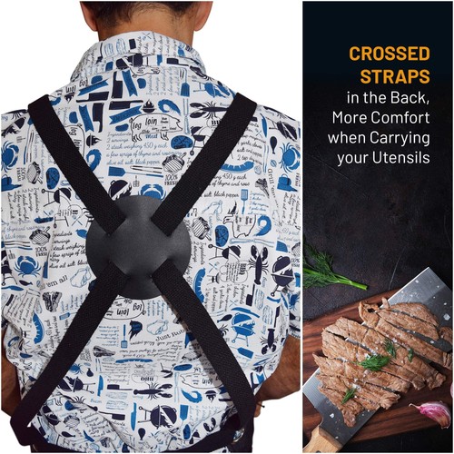 Delantal de Chef de Cocina para Hombre y Mujer con Bolsillos, Profesional, Hecho para Coo... - Imagen 6 de 8