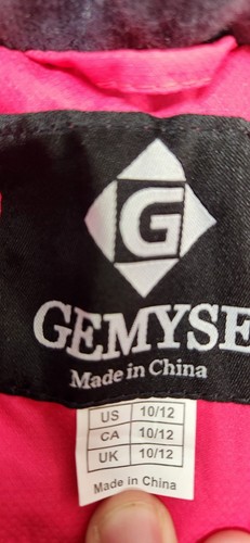 Gemyse Girls Hot Pink Ski Jacket NWT Snow Waterproof Wind-resistant 10/12 Coat - Picture 10 of 11