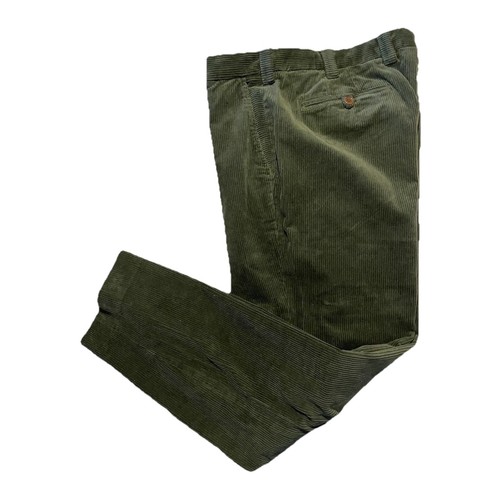 Brooks Brothers Clark Fit Men’s Pants Green Medium Wale Corduroys 38x30 Flat Frt - Picture 2 of 12