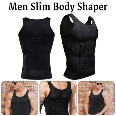 Herren Body Shaper Schlankmachend Bauch Top Kompression Shapewear Unterhemd S  
