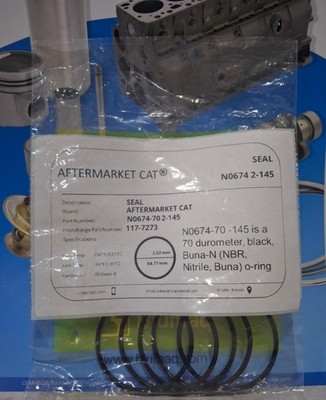 O-RING SEAL  N0674 2-145 N0674-70 NBR 64,77mm 2,62mm 117-7273 (BAG 5Ea)
