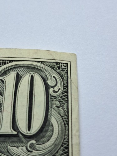 1969 10 Dollar US Currency Note Front Off Center Print - Picture 14 of 14