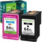 64XL Ink Cartridges Combo Pack Replacement for HP 64XL 64 Ink Cartridge Black...