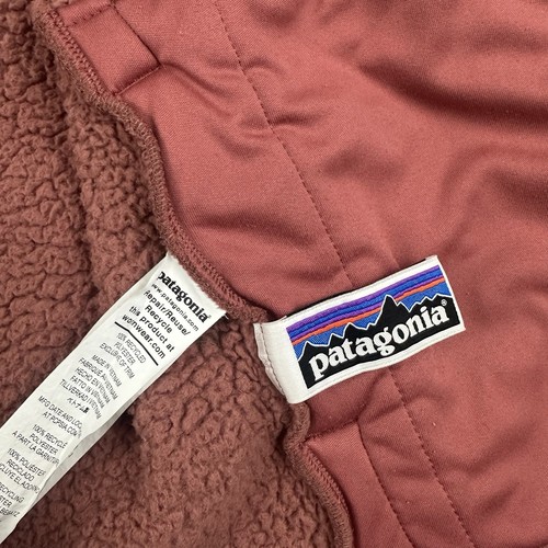 Patagonia Girls Los Gatos Hoody Size L Youth Pink Sherpa Fleece Jacket - Picture 10 of 10