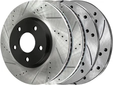 Autoshack Drilled & Slotted Brake Rotors for 2004-2013 Mazda 3 - 4-PC Set