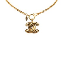 Chanel Matelassé Coco Mark Necklace Women Gold One Size