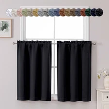 Chyhomenyc Short Black Out Curtains 36 Inch Length, Small Blackout Curtain Ti...
