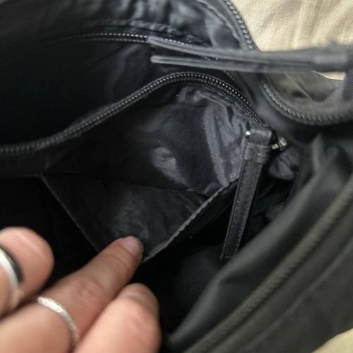 Vintage Ralph Lauren Polo Jeans Co. Schwarz Nylon Schultertasche Baguette Y2K 90er - Bild 12 von 18