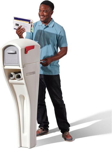 Step2 Mailmaster Streamline Mailbox & Post, Weather Resistant, Large White - Picture 6 of 6