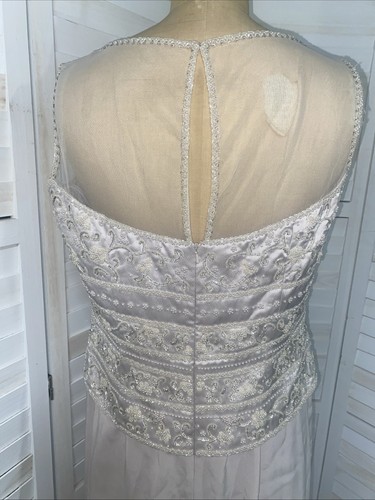 Abito vestito Cameron Blake by Mon Cheri madre della sposa beige bianco sporco tg 14 - Foto 7 di 13