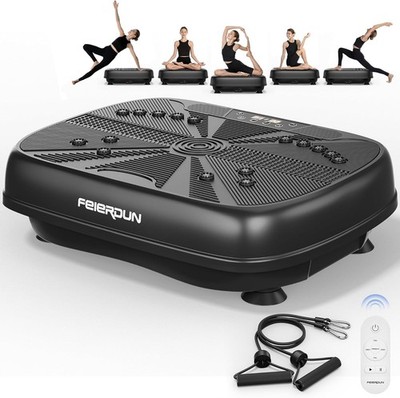 Vibration Plate Exercise Machine, Whole Body Workout Vibration Platform w/ 