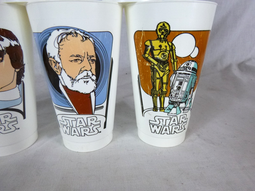 Juego completo de 8 tazas de plástico de colección 1977 Star Wars para coleccionistas Coca-Cola - Imagen 7 de 24
