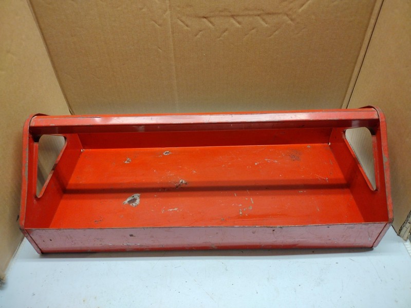 Vintage Craftsman Red Metal Tool Tray Made in USA