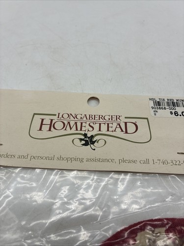 Longaberger Homestead Finitura Tocchi Manico Cravatta Rosso Mamma 903868 - Foto 7 di 8