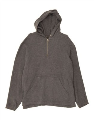 BANANA REPUBLIC Herren Hoodie Pullover Large Grau Baumwolle DE01