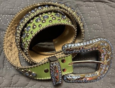 b.b. simon~#1857~Green w/Blue Swarovski Crystals~Unisex~Sz Large (32'')