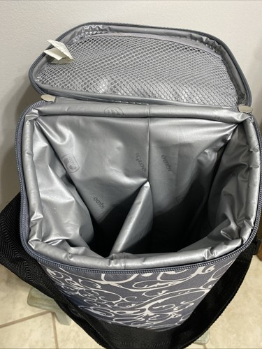 Iglu Kühler Wein 2 Flaschen Reißverschluss Kühler Grau Weiß Getränkekühltasche - Bild 4 von 5