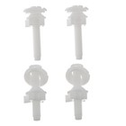 4pcs White Plastic Toilet Seat Replacement Screws Installation Fixing Screws
