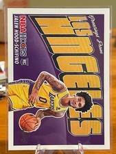 2023-24 Panini Hoops Basketball Jalen Hood-Schifino-#6 RC Rookie Greetings. LAL