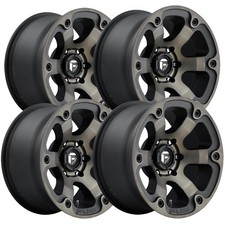 Set Of 4 Fuel D564 Beast 17x9 6x5.5 -12mm Blacktint Wheels Rims 17 Inch