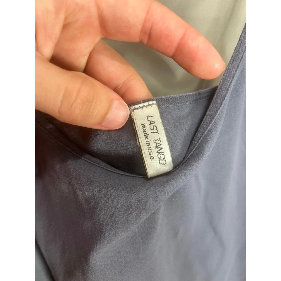 Camiseta sin mangas Last Tango talla M/L azul encaje Y2K informal hada años 2000 Hecha en EE. UU. Coqueta Foto 3 de 4