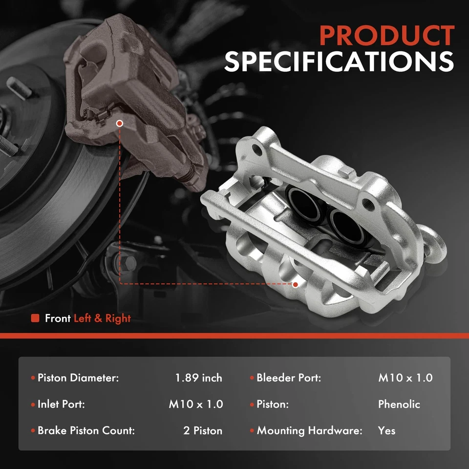 2x Pinza de freno delantera con soporte para Land Rover Range Rover LR4 Discovery Foto 2 de 4