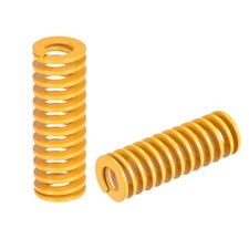 Die Spring, 18mm OD 50mm Long 2pcs Stamping Light Load Compression Yellow