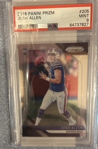 Panini 2018 Prizm Josh Allen Buffalo Bills Rookie Base #205 PSA 9