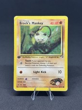 Pokemon Brock's Mankey 067/132 Gym Heroes First Edition