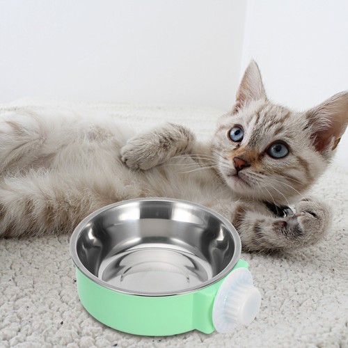 Hanging Stainless Steel Bowl Dog Bowls for Small Dogs Feeding Travel Pet - Picture 3 of 12