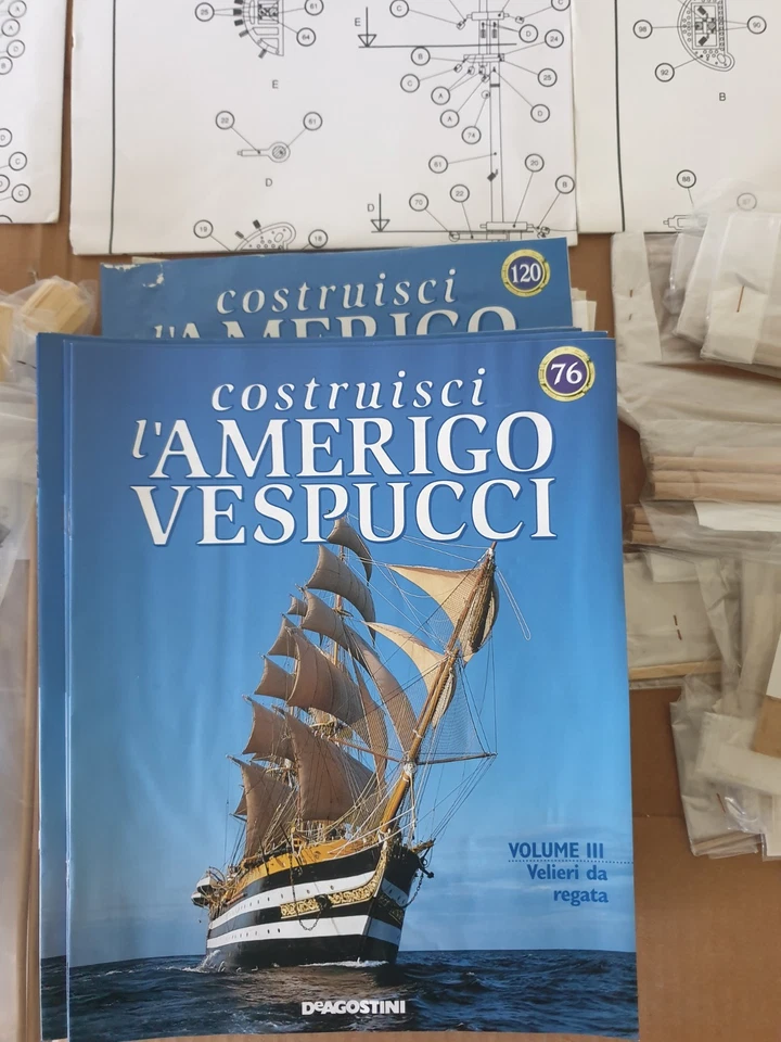AMERIGO VESPUCCI de agostini pezzi NUOVI e sIgillati + fascicoli 2-15 e 76-120 - Immagine 4 di 4
