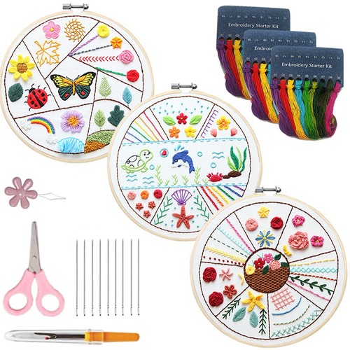 Embroidery Starter Kit Colorful Ergonomic Cross Stitch Kit DIY Art Craft qiodb - Picture 9 of 11