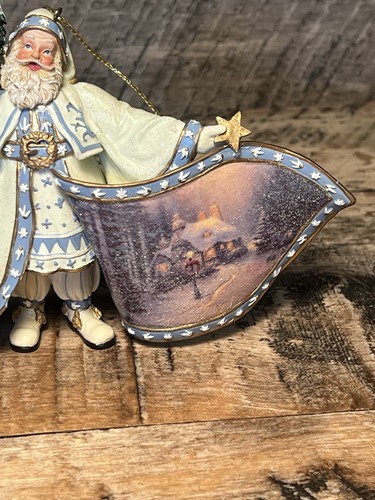 Vintage Thomas Kinkade Old World Santa Weihnachtsschmuck 2er Set - Bild 7 von 10